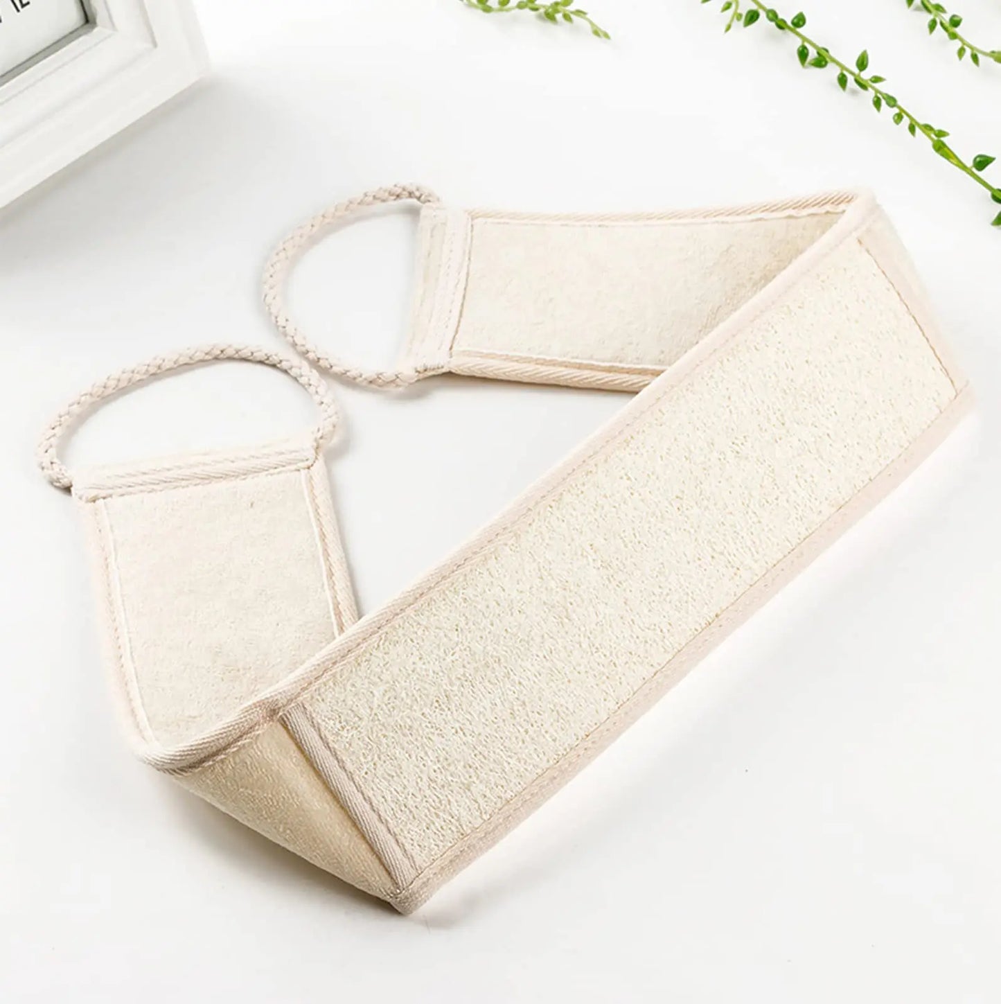 Loofera Natural Loofah Exfoliating Back Strap