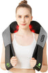 Cordless Shiatsu neck and shoulder massager with 4D kneading and heat for deep tissue pain relief at home, office, or car