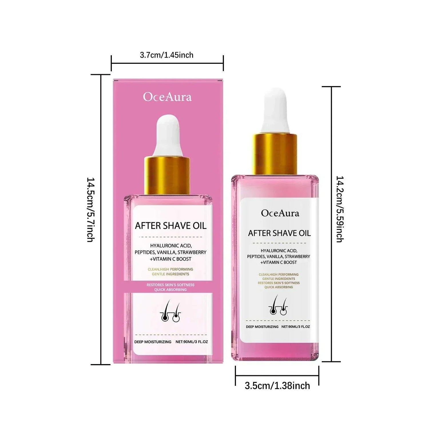 Oceaura Strawberry After Shave Oil-Lasting Moisturizing &Skin Radiance