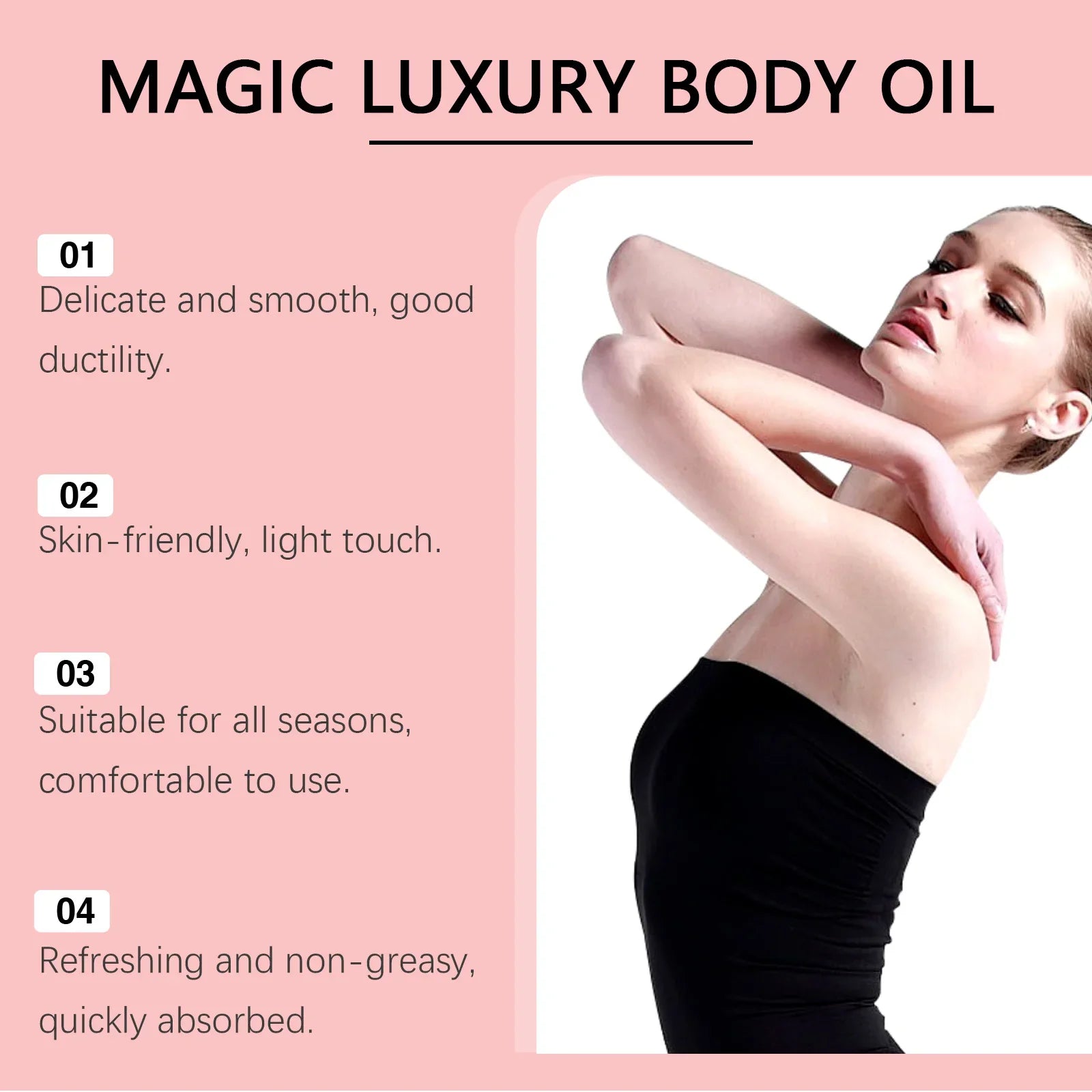 Jaysuing 100ml Magic Luxury Body Tightening Oil Anti Sagging Skin Glowing Daily Care Nourishing Firm Thigh Belly Massage Oil