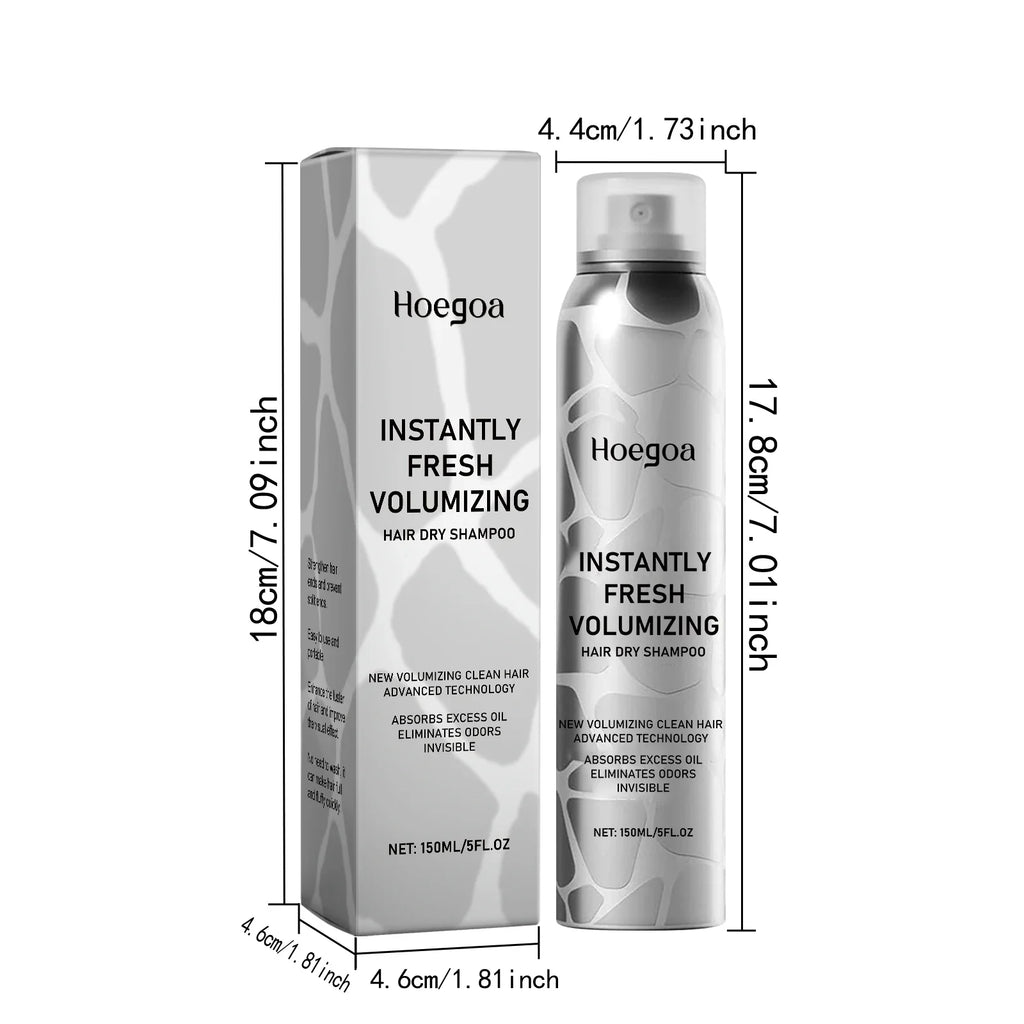 Hoegoa Hair Dry Spray Volumizing Refreshing Oil Control Non-irritating Scalp Care Smoothing Fresh Fragrance Dry Hair Spray