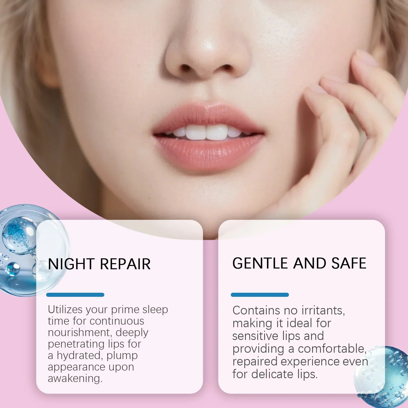 Eelhoe 10pcs Lip Plumping Care Patches Nourish Lips Soften Dead Skin Anti Cracking Skin Lip Exfoliating Hydrating Lip Mask