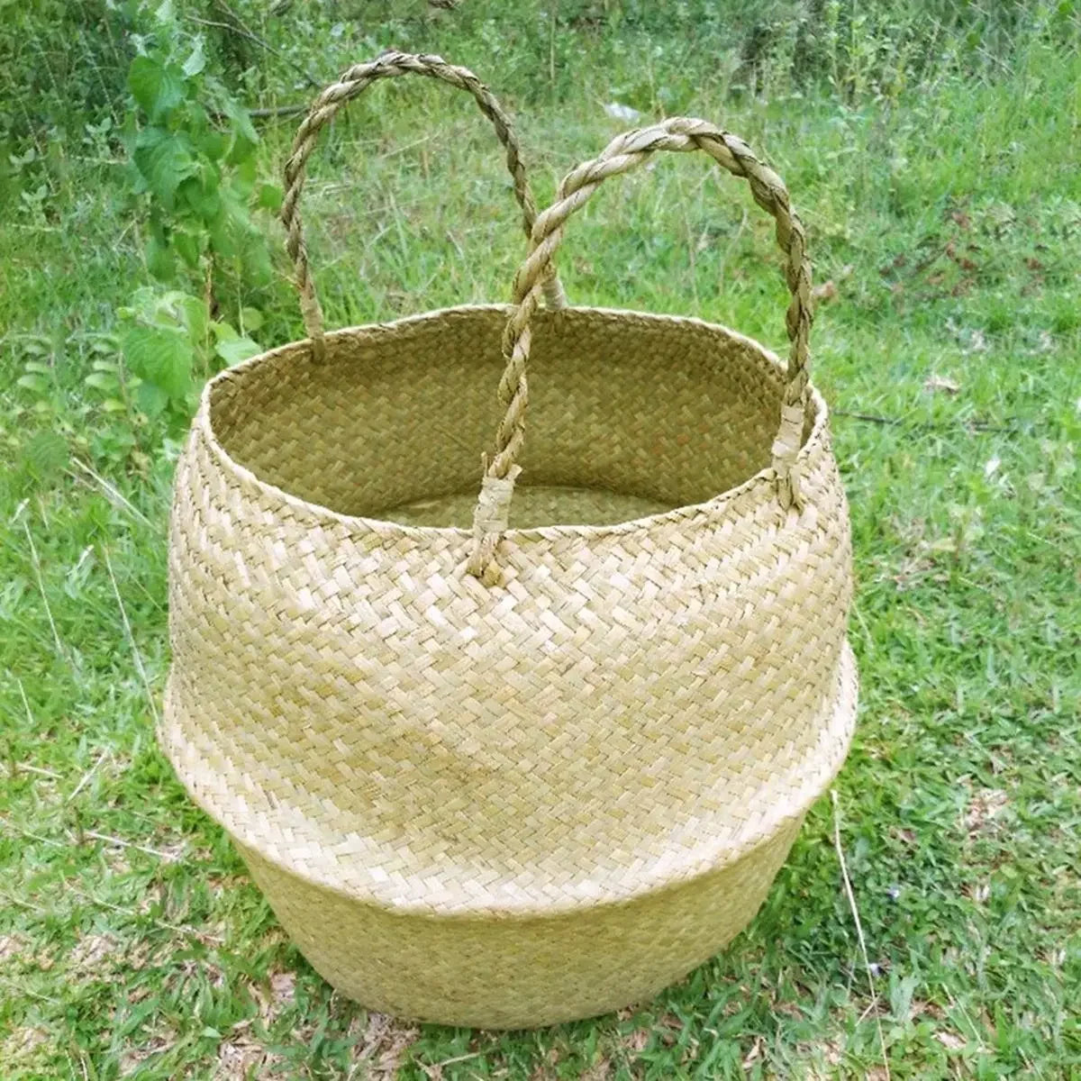 Seagrass Wicker Basket – Multi-Purpose Hanging Storage & Planter