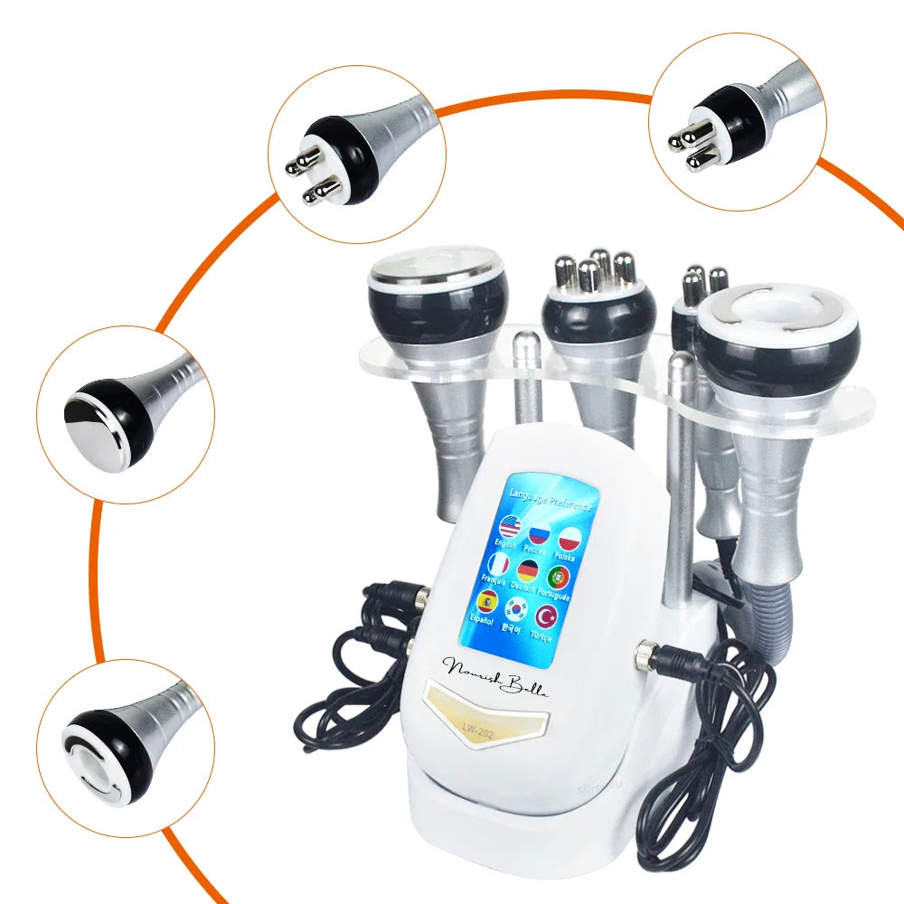 4IN1 Cavitation  Body Slimming 40K Machine Beauty Massager Skin Tighten Face Lifting Vacuum Suction（Overseas Warehouse Shipment）