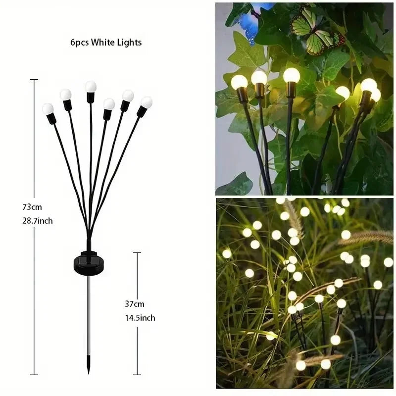 Solar Firefly Garden Lights – Waterproof Outdoor Decoration (6/8/10 LED Options)