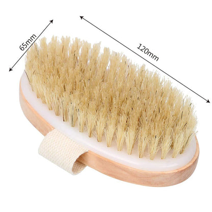 PureBristle Wooden Body Brush – Exfoliating Wet & Dry Massage Brush