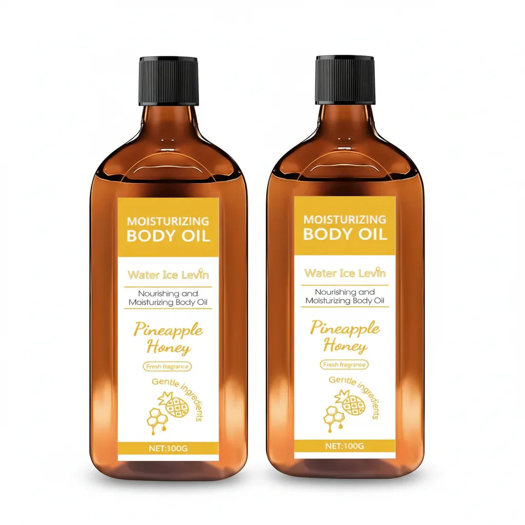 Nourishing Body Oil with Pineapple Honey Fragrance - Hydrates & Softens Skin, Lightweight Moisture for Fall & Winter Care