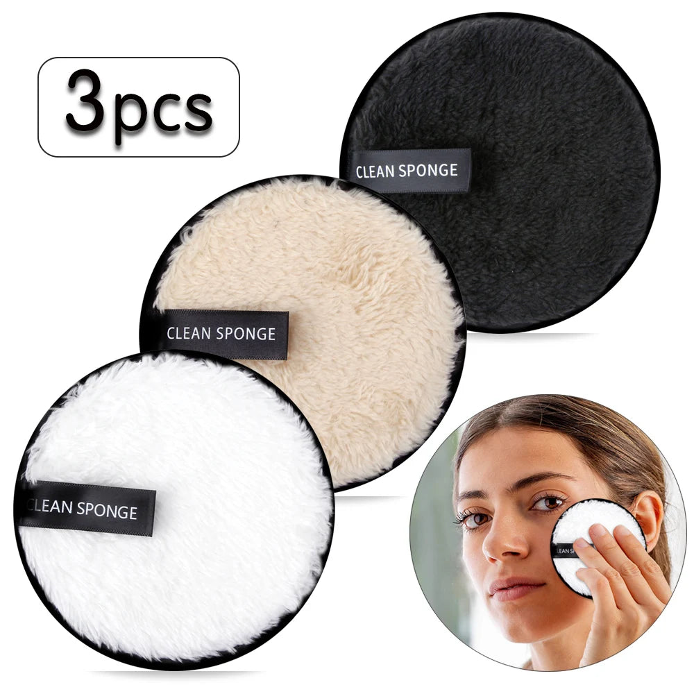 PurePuff Reusable Makeup Remover Pads – 3 Piece Set