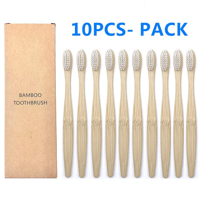 Evergreen Biodegradable Bamboo Toothbrush – 10 Pack