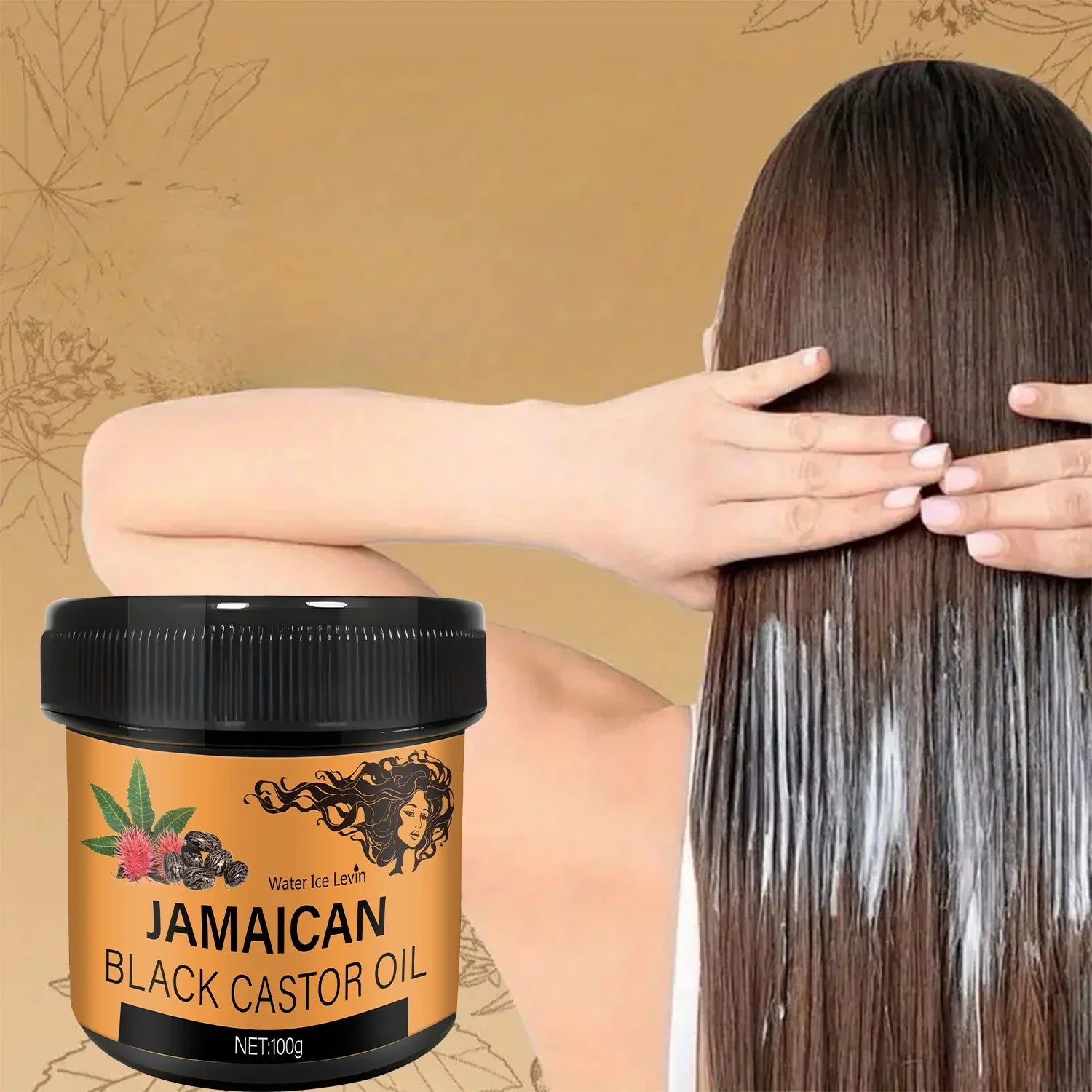 Jamaican Black Castor Oil 100g moisturizing hair wax for all hair types by Water Ice Levin