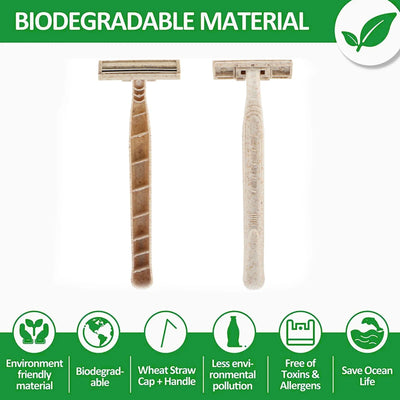 GrainEdge Eco Razors – Wheat Straw Disposable Twin Blades
