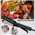 Hair straightener with four-speed temperature adjustment, straightener and curler two-in-one, Mother's Day Christmas Gifts