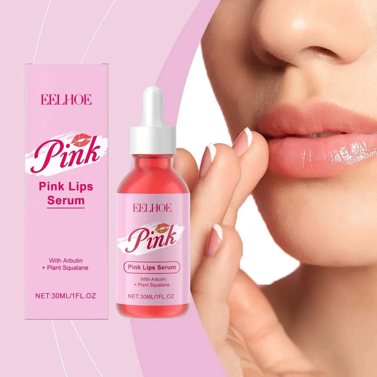 EELHOE Pink Lip Serum for lip lightening and exfoliation in 30ml bottle