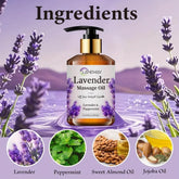 Lavender & Peppermint Massage Oil -Paraben-Free Moisturizing Body Care