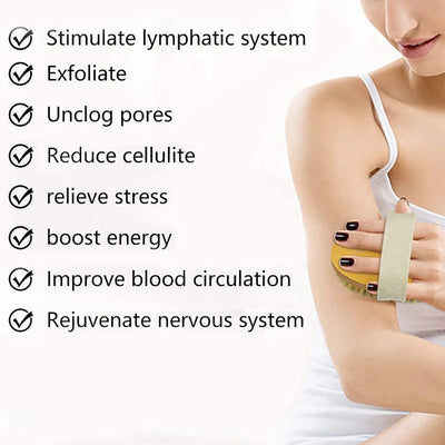 PureBristle Wooden Body Brush – Exfoliating Wet & Dry Massage Brush