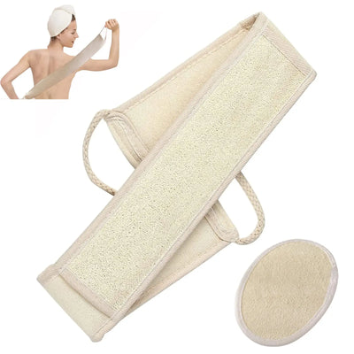 Loofera Natural Loofah Exfoliating Back Strap