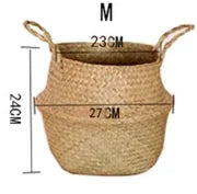 Seagrass Wicker Basket – Multi-Purpose Hanging Storage & Planter