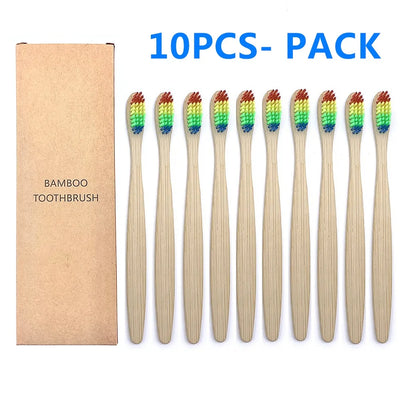 Evergreen Biodegradable Bamboo Toothbrush – 10 Pack