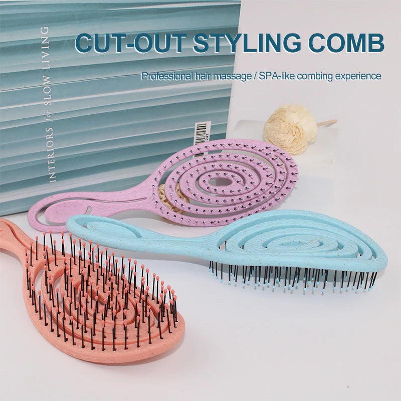 Wheat Straw Eco Comb – Unisex Detangling & Scalp Massage Brush