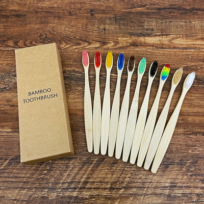 Evergreen Biodegradable Bamboo Toothbrush – 10 Pack