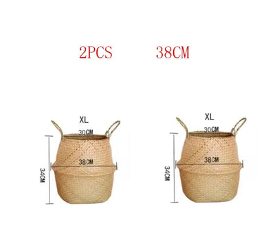 Seagrass Wicker Basket – Multi-Purpose Hanging Storage & Planter