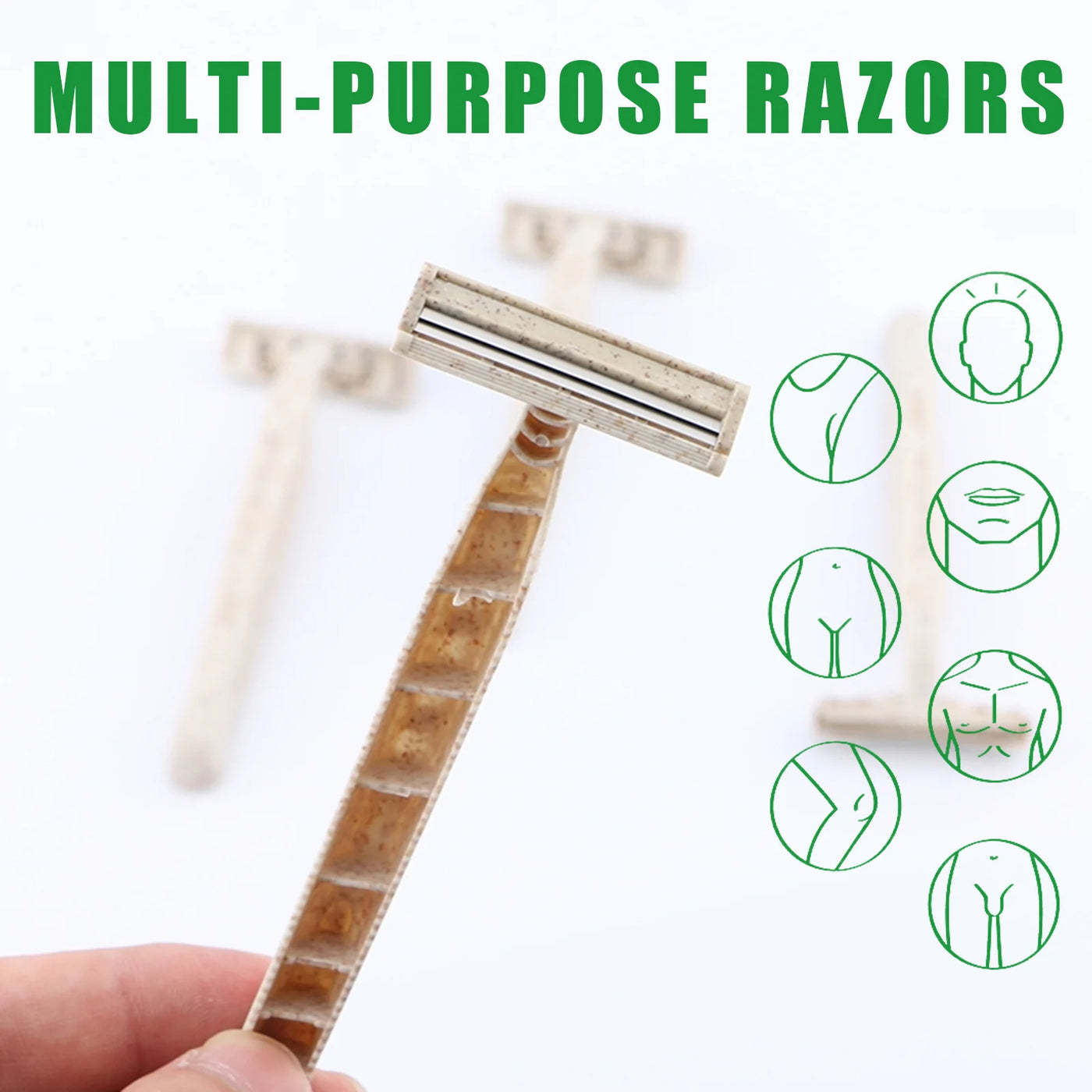 GrainEdge Eco Razors – Wheat Straw Disposable Twin Blades