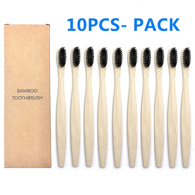 Evergreen Biodegradable Bamboo Toothbrush – 10 Pack