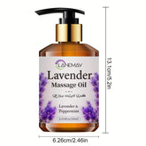 Lavender & Peppermint Massage Oil -Paraben-Free Moisturizing Body Care