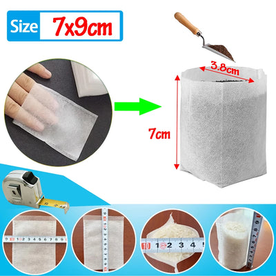 BioGrow Nursery Bags – 100 Piece Set of Biodegradable Plant Grow Bags