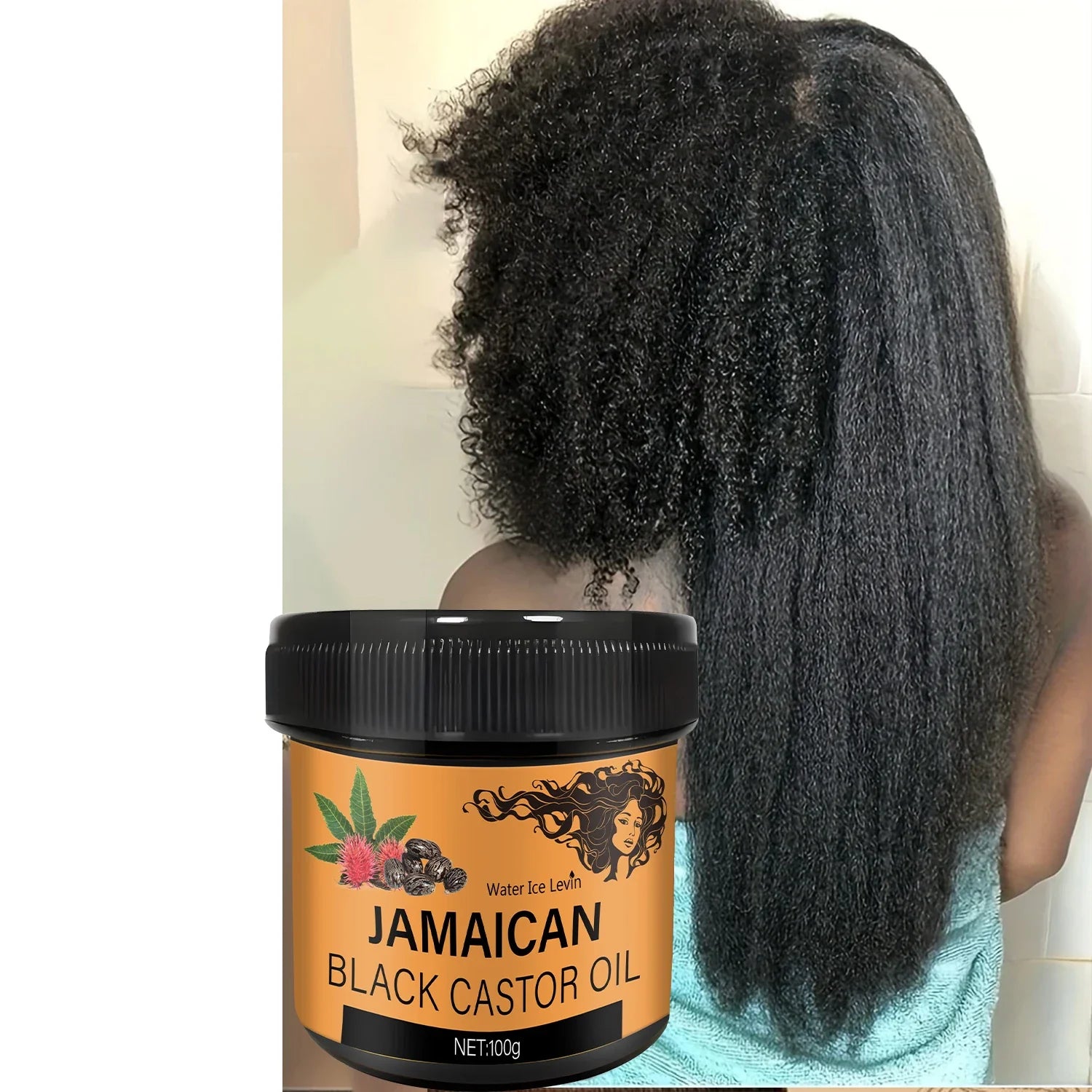 Jamaican Black Castor Oil 100g, Moisturizing Hair Wax, Enhancing Hair Quality, Improving Dryness and Dandruff, Suitable for All Hair Types, Suitable for Men and Women,