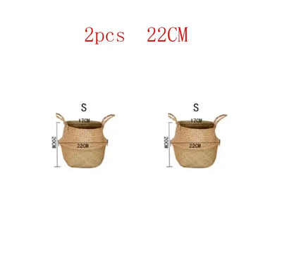 Seagrass Wicker Basket – Multi-Purpose Hanging Storage & Planter