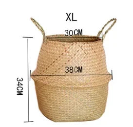 Seagrass Wicker Basket – Multi-Purpose Hanging Storage & Planter