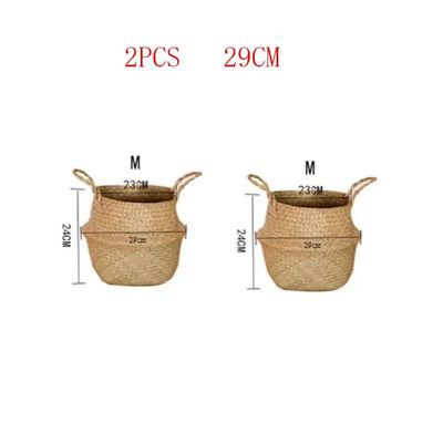 Seagrass Wicker Basket – Multi-Purpose Hanging Storage & Planter