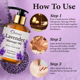 Lavender & Peppermint Massage Oil -Paraben-Free Moisturizing Body Care
