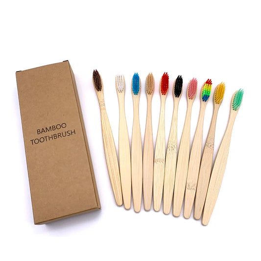 Evergreen Biodegradable Bamboo Toothbrush – 10 Pack
