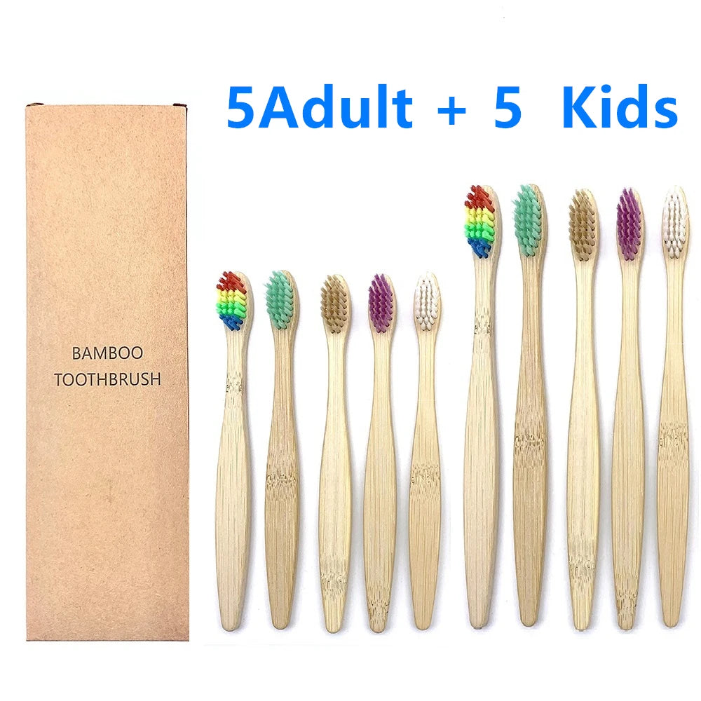 Evergreen Biodegradable Bamboo Toothbrush – 10 Pack
