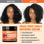 GOIPLE 200g Black Castor Oil Curl Cream Defining Curls Lightweight Moisturizing Detangle Knot No Sticky Residue Curl Care Cream