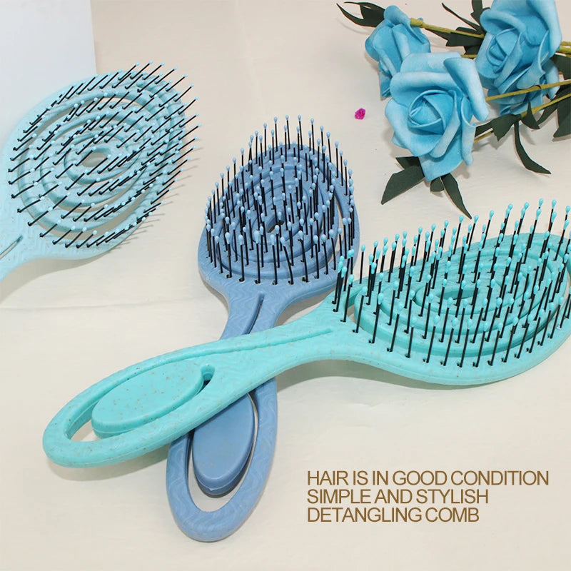 Wheat Straw Eco Comb – Unisex Detangling & Scalp Massage Brush